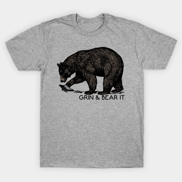 Grin & Bear It - Bears T-Shirt by fromherotozero